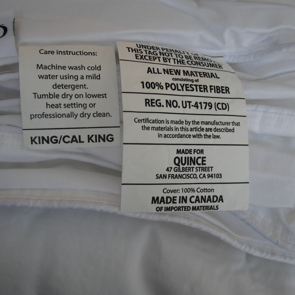New Quince All Season Premium Down Alternative Comforter King California King - Picture 6 of 6